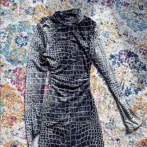 Snakeskin Mesh Dress